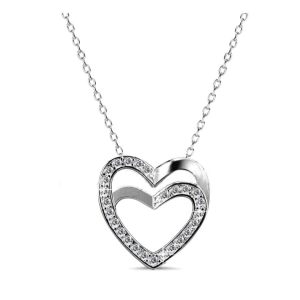 SZÍVPÁR - Swarovski kristályos nyaklánc