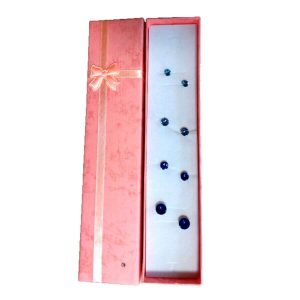 4 PÁR ÉKSZERDOBOZOS SWAROVSKI KRISTÁLYOS FÜLBEVALÓ KOLLEKCIÓ - KÉK