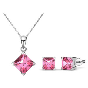 NELLA SWAROVSKI KRISTÁLYOS SZETT - RÓZSASZÍN