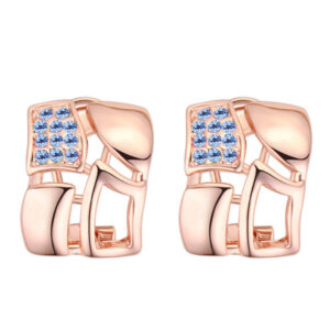 BRILLIANT SQUARE - SWAROVSKI KRISTÁLYOS FÜLBEVALÓ - KÉK